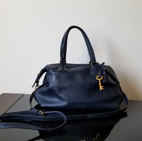 Fossil Handbags - Fossil Julia Satchel, Navy Blue